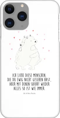 Produktbild von Mr. & Mrs. Panda Iphone 11 Pro Handyhülle Eisbär Umarmen - Weiß - Geschenk, Lustige Sprüche, Premium Kunststoff, Handy Case
