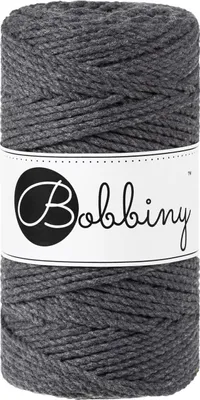 Obrázok produktu pre Bobbiny 3PLY Macramé Rope 3 mm 100 m Charcoal Špagát