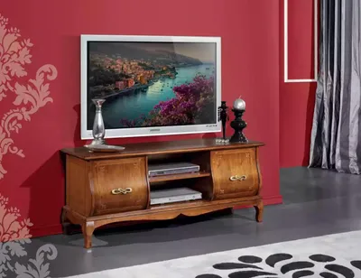 Produktbild von Klassischer Brauner TV-Ständer Luxus Lowboard Wohnzimmer Möbel Design