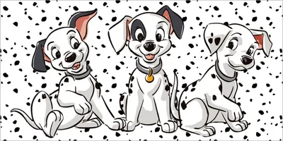 Produktbild von Disney 101 Dalmatiner Lucky Patch Hundewelpen gepunktet Kinder Handtuch Strandtuch Badetuch, 70 x 140 cm 100% Baumwolle