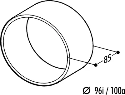 Immagine prodotto di N-VBS 100 connettore per tubi e tubi flessibili / connettore / connettore per tubi / tubo tondo / norma Compair (sistema Ø 100)