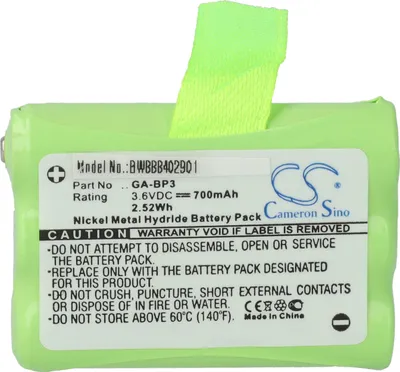 Produktbild von vhbw Akku kompatibel mit Switel WTF8000 Funkgerät, Walkie Talkie (700 mAh, 3,6 V, NiMH)