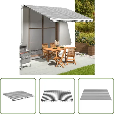 Obrázok produktu pre The Living Store Markíza s krytom antracitová a biela 4x3,5 m
