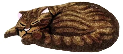 Produktbild von Plüschkatzenteppich, niedliches Cartoon-Kätzchen-Motiv, rutschfest, weicher Teppich für Schlafzimmer, Wohnzimmer, Spielzimmer, Kinderzimmer, 120 cm