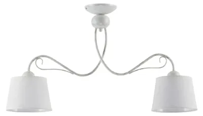 Immagine prodotto di Lampada a sospensione KAMELIA bianca 2xE27x40W in metallo, dimensioni: 46x80x20 cm, IP20, Jupiter