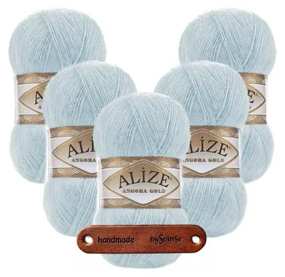 Produktbild von 5 x ALIZE Angora Gold 114 Light Aqua mit Label