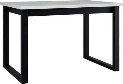 Obrázok produktu pre Rozkladací jedálenský stôl 160x92 cm ALVARADO 4 - biely / čierny