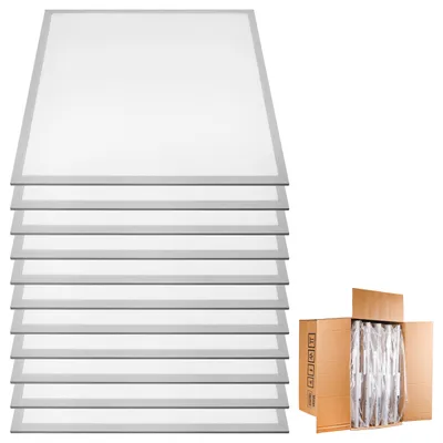 Produktbild von MasterLED LED Panel 60x60cm 40W 4000lm Neutralweiß 4000K, Deckenleuchte Rasterleuchte für Büro, Milchig IP20, 10er Set