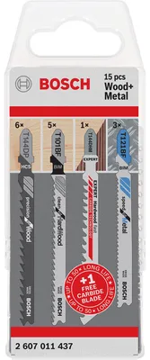 Immagine prodotto di Bosch 2607011437 Bosch Stichsägeblatt-Set 15-tlg. Wood and Metal