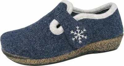 Produktbild von Hausschuh für Damen Fischer Wollfilz 205620 Jeansblau (Größe 38)