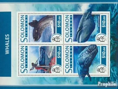 Produktbild von Briefmarken Salomoninseln 2017 Mi 4446-4449 Kleinbogen (kompl. Ausg.) postfrisch Wale