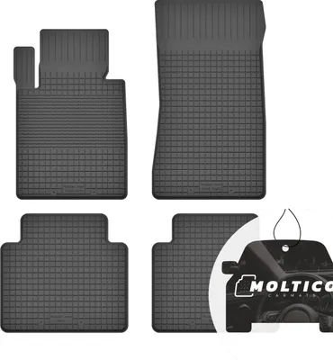 Image de Tapis en caoutchouc avec bordure Tapis de voiture en caoutchouc Tapis de voiture ajusté 4 pièces - convient à la BMW 3-Series F30 2012-2018