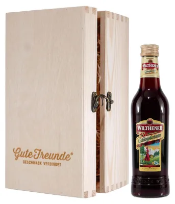 Produktbild von Wilthener Gebirgskräuter Likör 0,35L mit Geschenk-HK