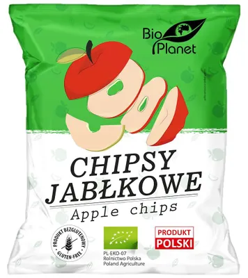 CHIPSY JABŁKOWE BEZGLUTENOWE BIO 100 g - BIO PLANET