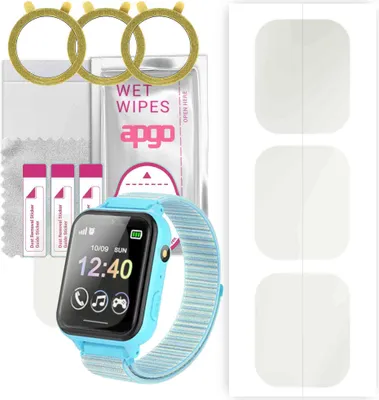 Produktbild von apgo 3 Stück Schutzfolie, Matt, kompatibel mit Pthtechus S1901  Smartwatch, Hydrogel Displayschutzfolie mit Positionierhilfe, Displayfolie, robust und kratzfest