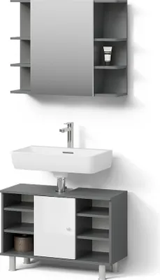 Immagine prodotto di Set mobili bagno Livinity Fucino Antracite 2 parti, Model 52603
