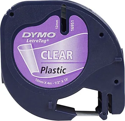 Image de DESPEC (Dymo) LT-BAND,plastique blk.transp 12mmx4m