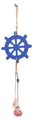 Nautische Hängedekoration aus Holz, Muschel, maritim, 1 Stück