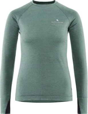 Produktbild von KlÄttermusen Fafne Crew Langarm-t-shirt Grün L Frau Grün L