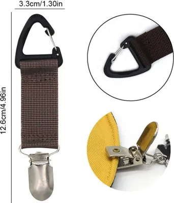 Image de Pince à chapeau pour sac - marron