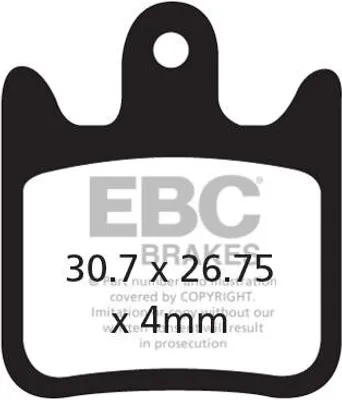 Zdjęcie produktu dla CFA487R - Klocki hamulcowe rowerowe (organiczne wyczynowe) EBC Brakes