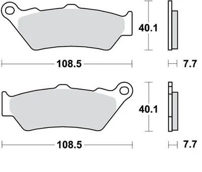 Zdjęcie produktu dla Klocki Hamulcowe Tył Moto (Sinter Street) Triumph 2300 Rocket Iii (04-09) Bmw R 1200 Gs Adventure (13-15)