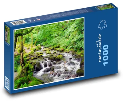 Obrázok produktu pre Puzzle 1000 Vodopád v zelenom lese - martinpuzzle