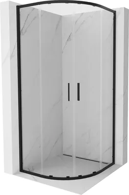 Zdjęcie produktu dla Kabina prysznicowa Mexen Exo 80x80, czarna, szkło hartowane