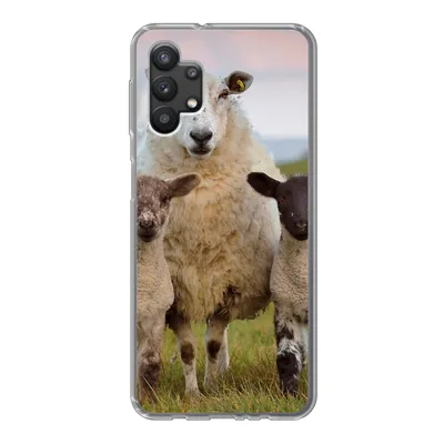 Produktbild von MuchoWow® Handyhülle Schutzhülle Hülle für Samsung Galaxy A32 5G Schafe - Natur - Schwarz - Weiß Silikon Softcase Handy Hülle - Softcase