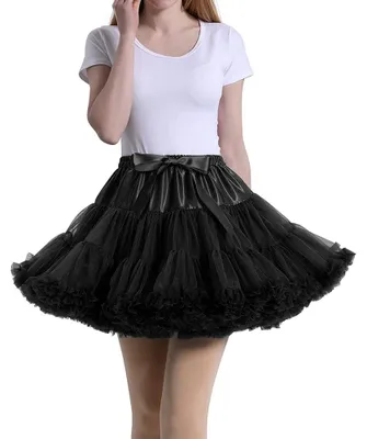 Produktbild von Tmade Damen Tüll Petticoat Tutu Party Mehrschichtiger Puffy Cosplay Rock, Schwar