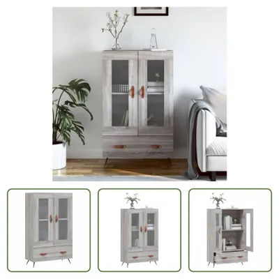 Produktbild von The Living Store Highboard Grau Sonoma 69,5x31x115 cm Holzwerkstoff