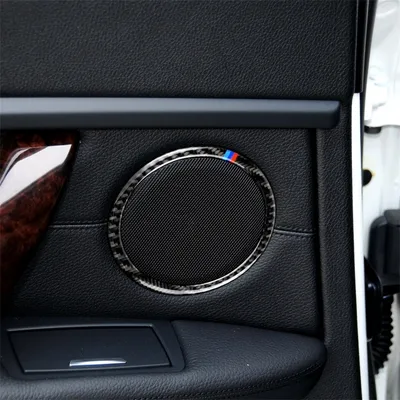 Produktbild von Drei Farbe Kohlefaser Auto Horn Dekorativer Aufkleber für BMW E90 / E84 / 320i / 325i