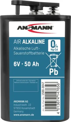 Zdjęcie produktu dla ANSMANN 1500-0047 ANSMANN cynkowo-powietrzna bateria alkaliczna 4R25, 6 V