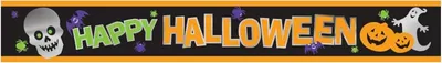 Produktbild von Happy Halloween langes Folien Banner
