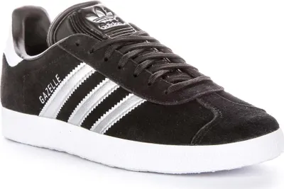 Produktbild von Adidas Gazelle W DamenSneaker mit VintageVibe und Silberdämmerung in Schwarz Silber – 4 UK - 36 2/3 EU - 5,5 US / Schwarzes Silber