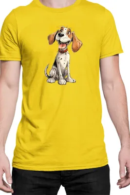 Immagine prodotto di Maglietta da uomo Funny Dogs Breeds Beagle Dog Breed 010, Man S , Jaune