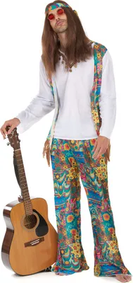Obrázok produktu pre Kostým v štýle 70. rokov, groovy, hippie. Kostým hippie pre pánov, "Flower Power". Veľkosť: M-L (48-54), veľkosť: L