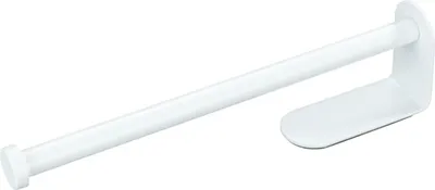 Produktbild von Küchenrollenhalter praktische Halterung für Küchenrollen aus Aluminium - selbstklebend - weiß - Abmessungen (B × H × D): 27,5 × 4,5 × 7 cm