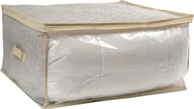 Produktbild von MSV® Faltbare XXL Unterbett Kommode Aufbewahrungsbeutel mit Reißverschluss für Bettdecken 57 x 30 x 50 cm