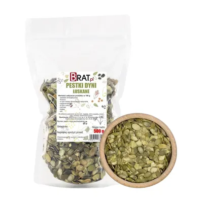 Zdjęcie produktu dla Pestki dyni 500g Brat.pl
