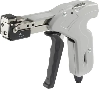 Produktbild von TOOLCRAFT Kabelbinderzange f. Edelstahlkabelbinder Grau, Schwarz-Grau