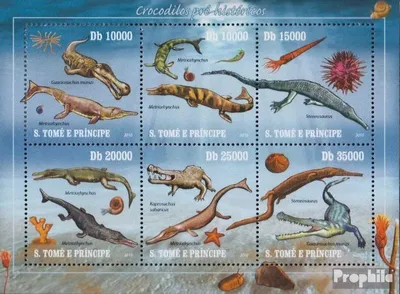 Produktbild von Briefmarken Sao Tome e Principe 2010 Mi 4301-4306 Kleinbogen (kompl.Ausg.) postfrisch Prähistorische Reptilien