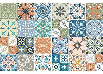 Image de Autocollants pour carrelage pour la cuisine et la salle de bains – 24 autocollants Billini imitation carrelage ciment – 24 autocollants 20 x 20 cm