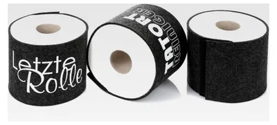 Produktbild von Toilettenpapier Banderole 3er Set - Humorvolle Aufbewahrung aus Filz - Toilettenpapierhalter als originelles Geschenk und WC Dekoration