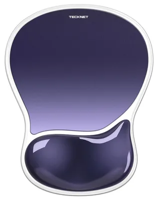 Obrázek produktu pro Podložka pod myš s gelovou opěrkou zápěstí, voděodolná, fialová, rozměry 254 x 195 mm