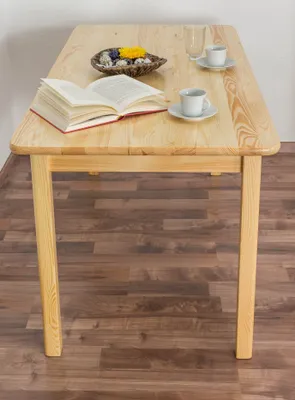 Produktbild von Esstisch Massivholz 001 (eckig) - Abmessung 75 x 150 x 75 cm (H x B x T)