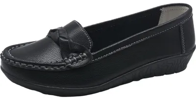 Produktbild von Damen-Halbschuhe Mokassins Slipper Elegant Bequem Casual Schwarz 41 EU