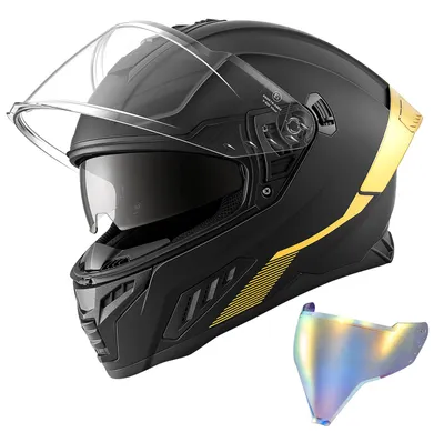 Zdjęcie produktu dla Kask integralny VEVOR z osłoną przeciwsłoneczną, rozmiar M, kask motocyklowy z podwójną wizjerem, certyfikat ECE 22.06, kask integralny dla kobiet i mężczyzn, kask integralny z wbudowanym miejscem na głośnik Bluetooth, kask na skuter