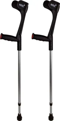 Produktbild von Famanu Unterarmgehstützen mit Armstütze - Ergonomisch, Höhenverstellbar, Aluminium