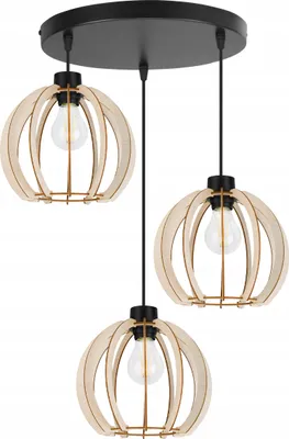 Image de Suspension moderne en bois avec éclairage LED